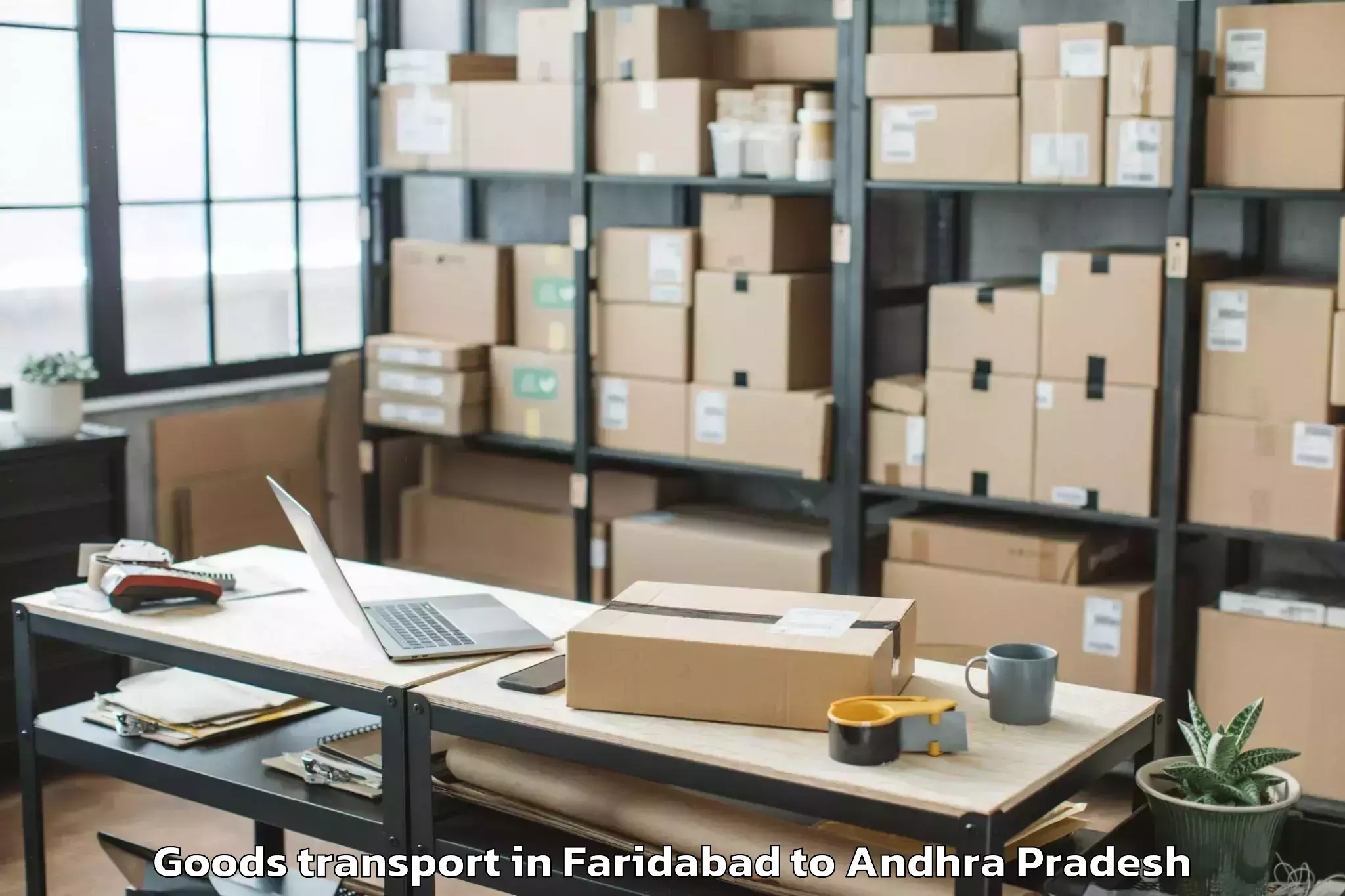 Book Faridabad to Bantumilli Goods Transport